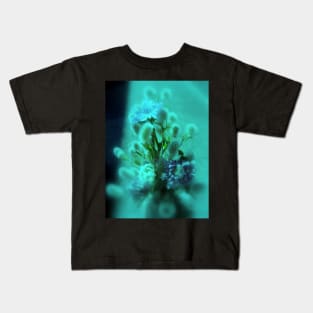 wildflower bouquet, aqua tint Kids T-Shirt